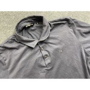 Travis Matthew Shirt Men's Size XL Gray Polo Golf Short Sleeve 1/4 Button